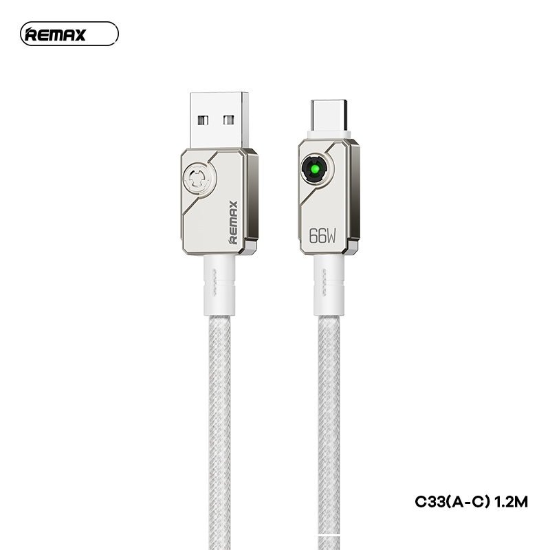 Cáp Sạc Nhanh 66W Remax RC-C33 A-C (USB Ra Type-c)