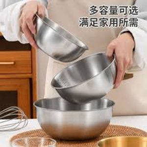 Combo 3 Thố INOX Trộn Bột Chia Vạch