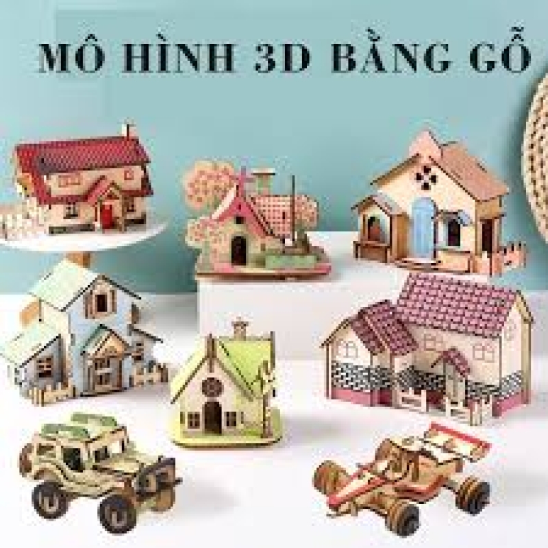 Đồ Chơi Lắp Ráp Mô Hình Nhà Gỗ 3D