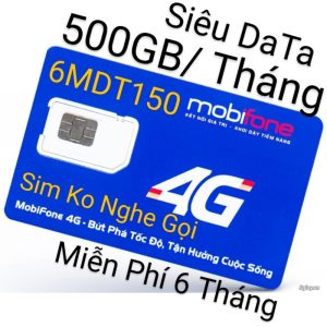 Sim 4G Mobile 6MDT150 (500gb/tháng X 6 Tháng)