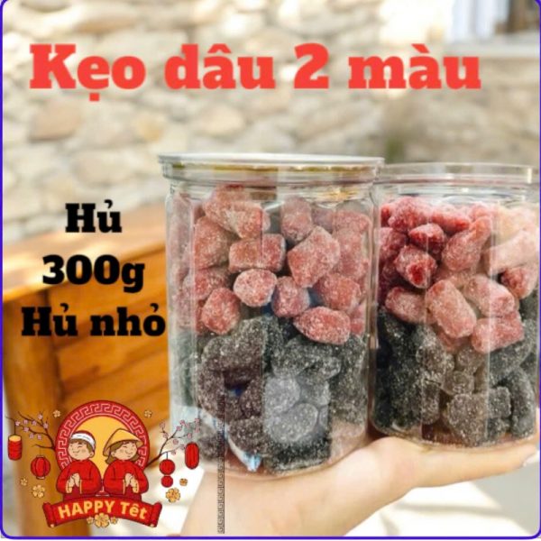 Kẹo Dâu (Tây+Tằm) 2 Màu Hủ 300g