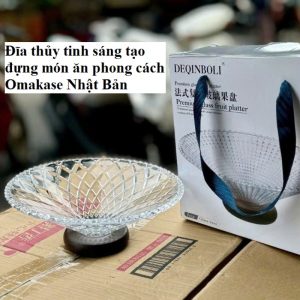 Đĩa Thủy Tinh Sáng Tạo đựng Món ăn Phong Cách Omakase Nhật Bản