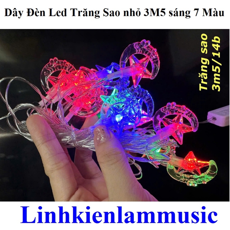 Dây Đèn Led Trăng Sao Nhỏ 3M5 Sáng 7 Màu