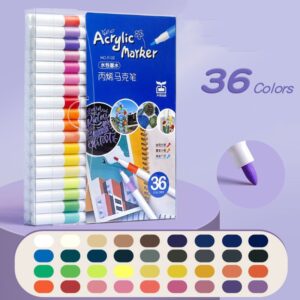 Bộ 12/ 24/ 36/ 48/ 60 Bút Màu Acrylic Marker Chống Nước Vẽ Trên Mọi Chất Liệu - 36 Bút