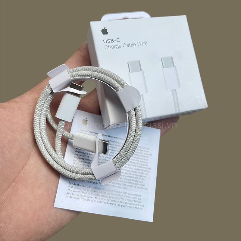 Cáp sạc nhanh giả zin IPhone 15 Type C to Type C 60W