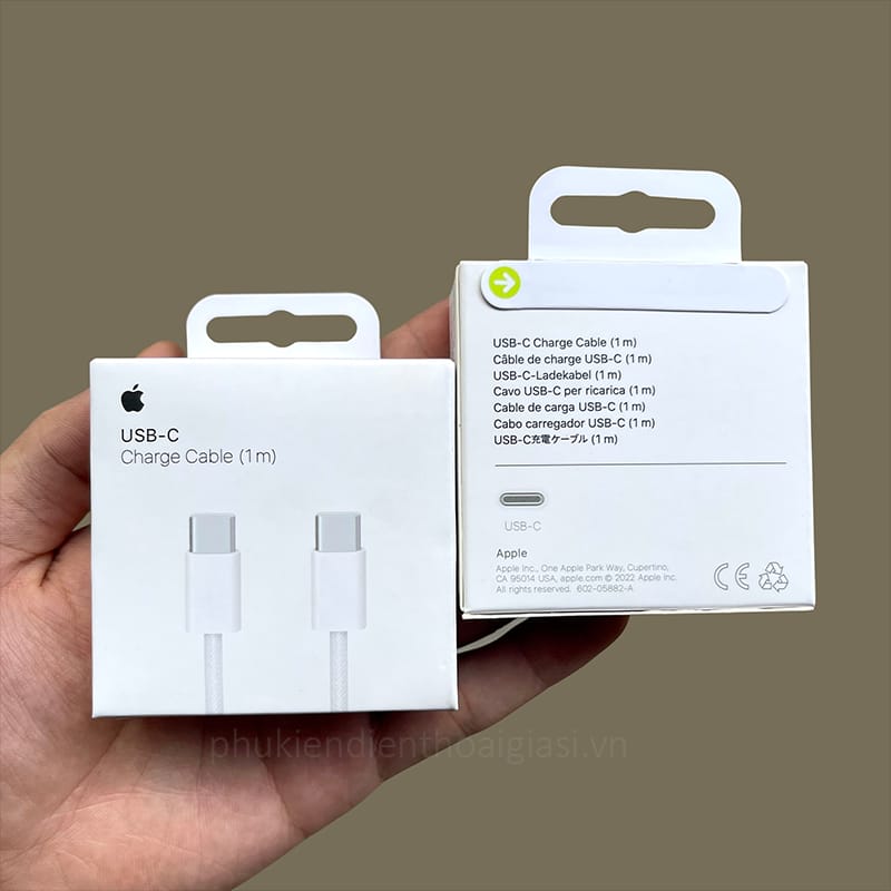 Cáp sạc nhanh giả zin IPhone 15 Type C to Type C 60W