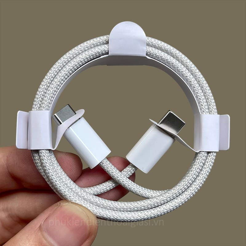 Cáp sạc nhanh giả zin IPhone 15 Type C to Type C 60W