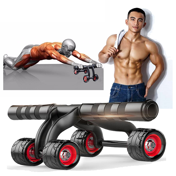 Con lăn tập cơ bụng 4 bánh chắc chắn, chống trượt
