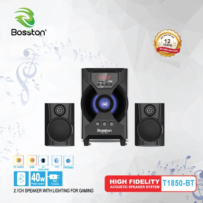 Loa vi tính bluetooth boston T1850