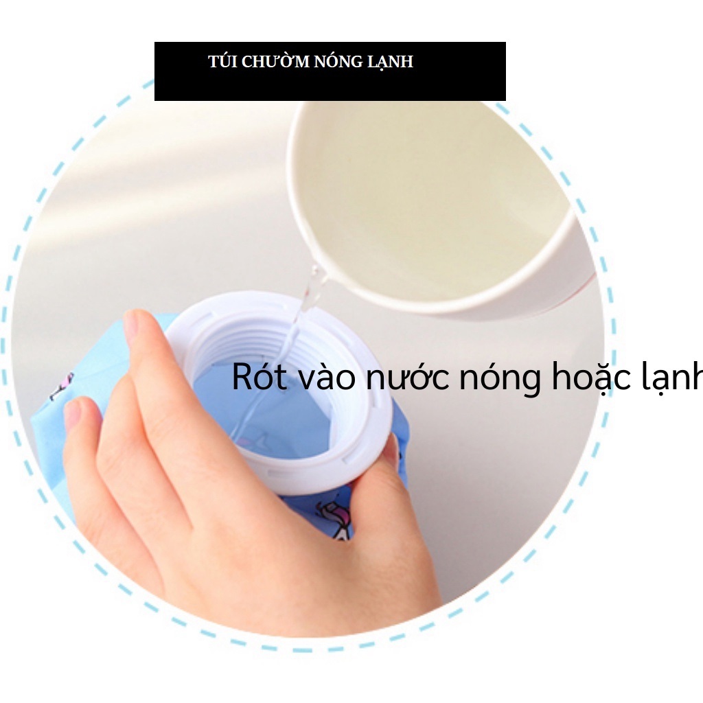 NẮP TRÒN. TÚI CHƯỜM, TÚI ĐỰNG NƯỚC NÓNG LẠNH DÙNG GIẢM ĐAU HIỆU QUẢ. cb1135