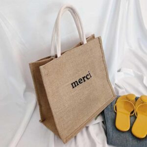 Túi Cói Đi Biển Merci Siêu Sang và Túi Cói Mini Đi Biển Họa Tiết Nhiều Hình - Túi Cói Merci