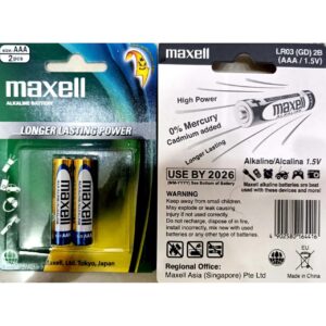 Vỉ 2 Pin AA (2A)/ AAA (3A) Maxell Alkaline - Pin Nhỏ AAA (3A)
