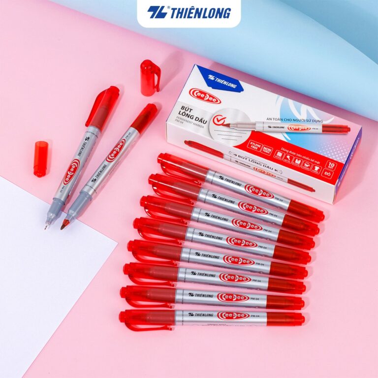 Bút Lông Dầu 2 Đầu Nhỏ Thiên Long PM-04 (Màu Xanh/ đỏ/ đen) chính hãng ...