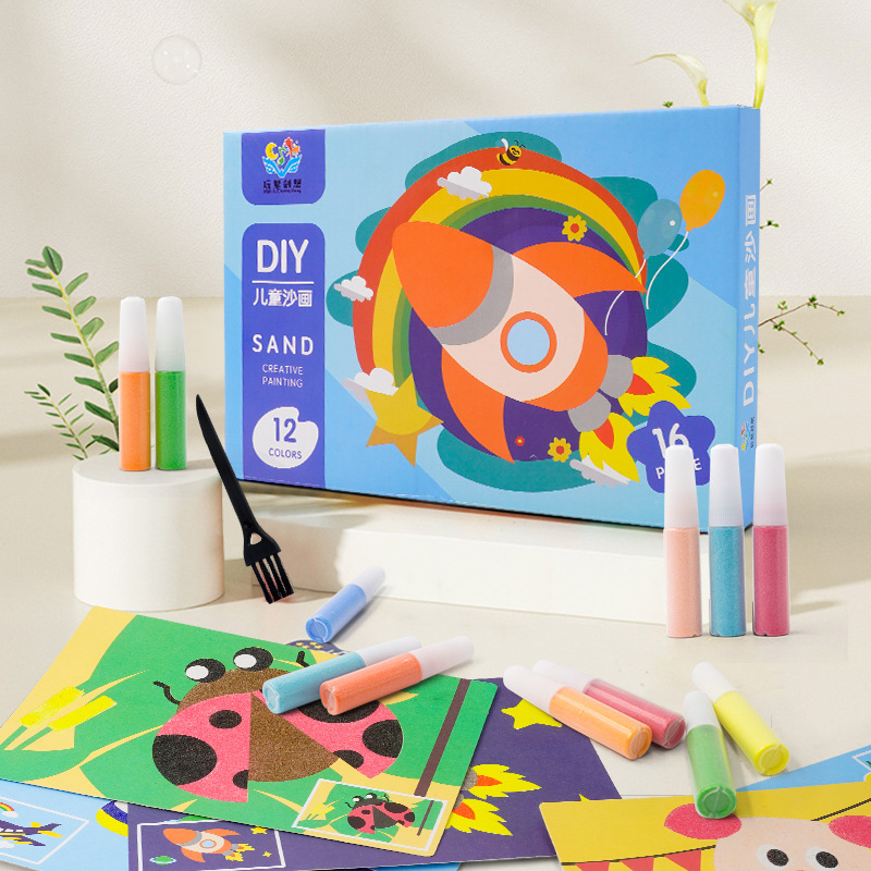 Tranh cát cho bé bộ tranh 16 bức tô màu