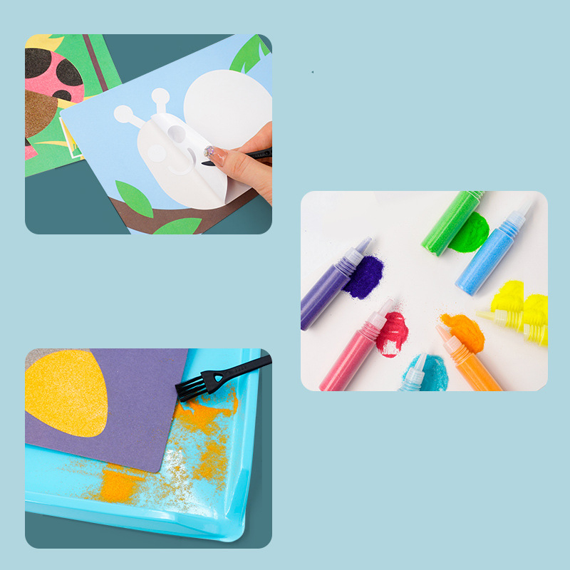 Tranh cát cho bé bộ tranh 16 bức tô màu