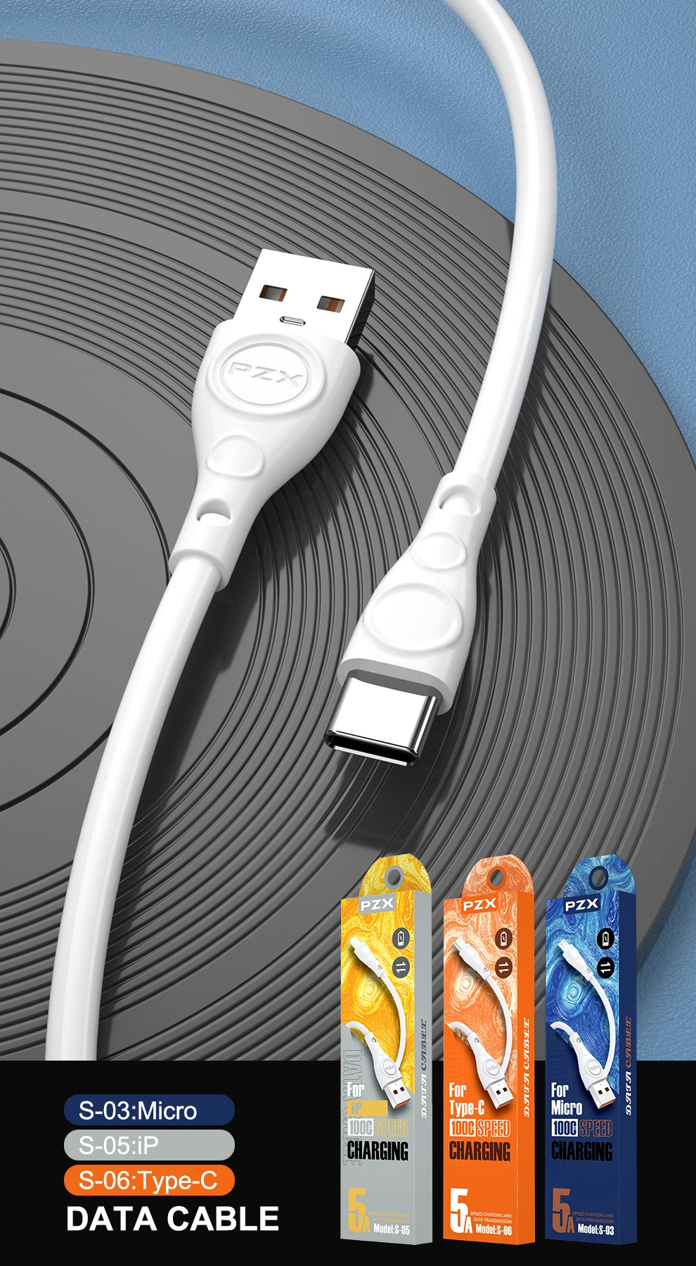 Pzx Quick Charge USB Data Cable