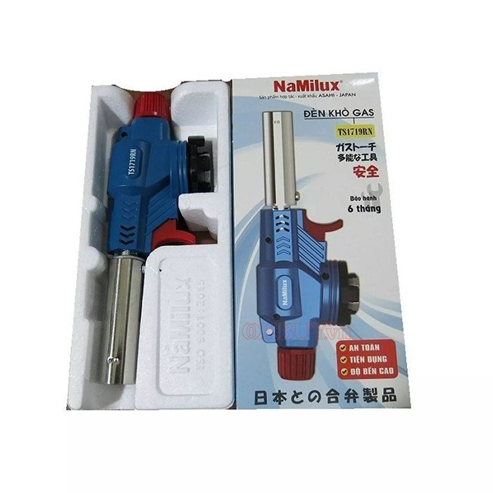Đầu khò gas Namilux 1719RN, Đèn Khò Ga Có Mồi Lửa - Sử Dụng Cho Bình Gas Mini
