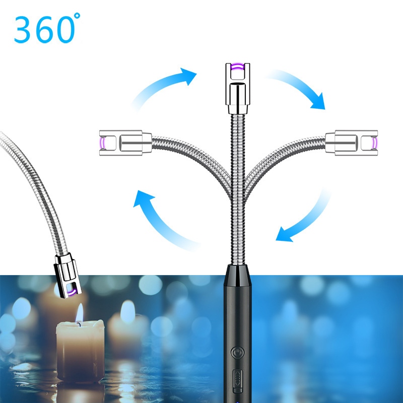 Dụng Cụ Tạo Tia Lửa Điện Đốt Nến Thơm Phụ Kiện Đốt Nến Cây Mồi Lửa Bếp Gas Pin Sạc USB An Toàn Bền Bỉ - moibep-usb Sản Phẩm Đốt Lửa Tiện