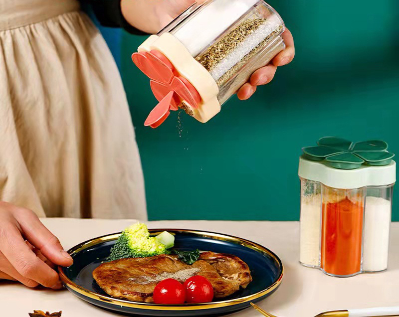 Hủ Gia Vị 5 Ngăn Hình Hoa