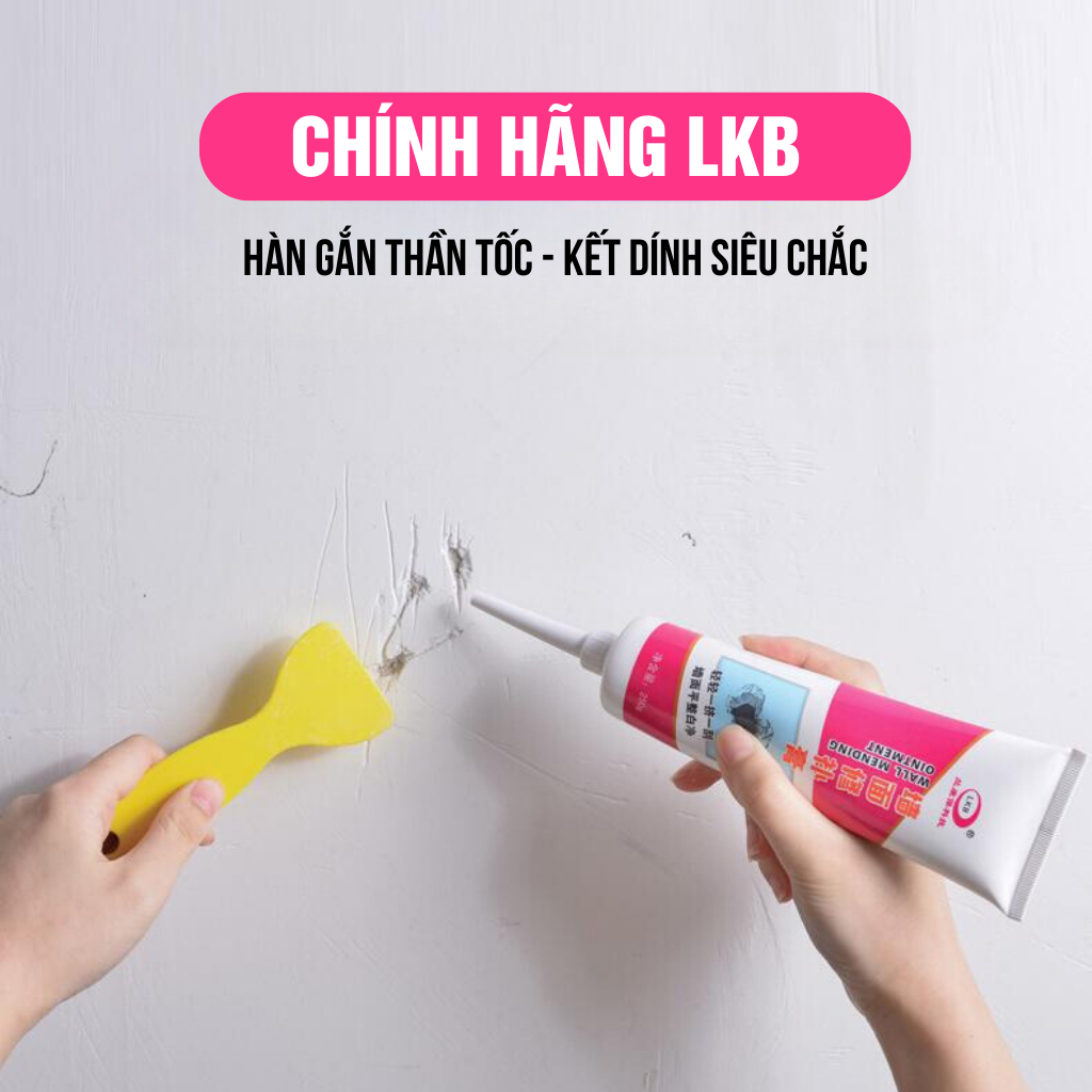 Keo Vá Tường Chống Thấm LKB Trám Trét Vết Nứt Khe Hở Tường Chống Mốc Ẩm Làm Sạch Tường Hiệu Quả Tuýp Hồng 250g GVT1 | Shopee Việt Nam