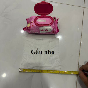 Khăn Giấy Ướt Gấu Dâu Trắng Hàng Xịn. Lớn 600g 26x18cm/ Nhỏ 125g 19x16cm-HDDT - Nhỏ 125g 19x16cm