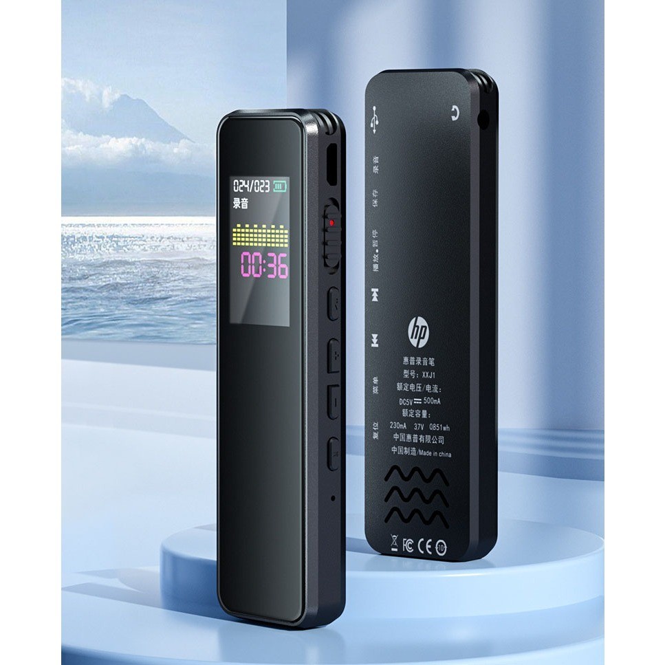 Máy Ghi Âm Mini Kỹ Thuật Số HP XXJ1 64GB Lọc Âm Chống Ồn Pin Trâu Tích Hợp Màn Hình LCD