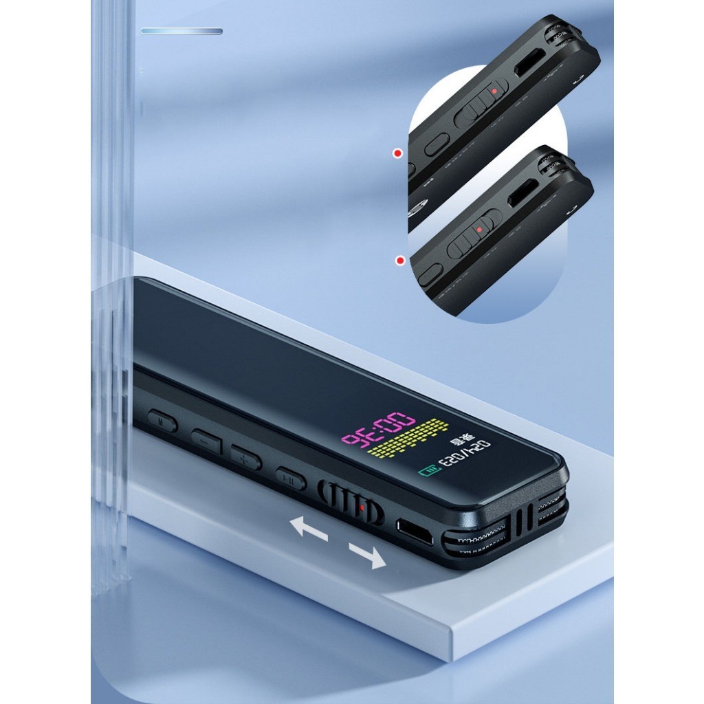 Máy Ghi Âm Mini Kỹ Thuật Số HP XXJ1 64GB Lọc Âm Chống Ồn Pin Trâu Tích Hợp Màn Hình LCD