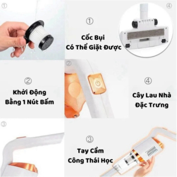 Máy Hút Bụi Vinbuy Thiết Kế Cầm Tay Không Dây HY-118