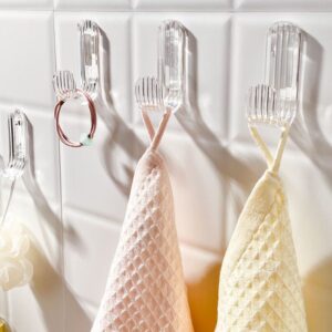 Móc Treo đồ Dán Tường Inox 304 Số 7 D200 và Móc Dán Tường Nhựa Trong Chữ J - Móc Nhựa Trong Chữ J