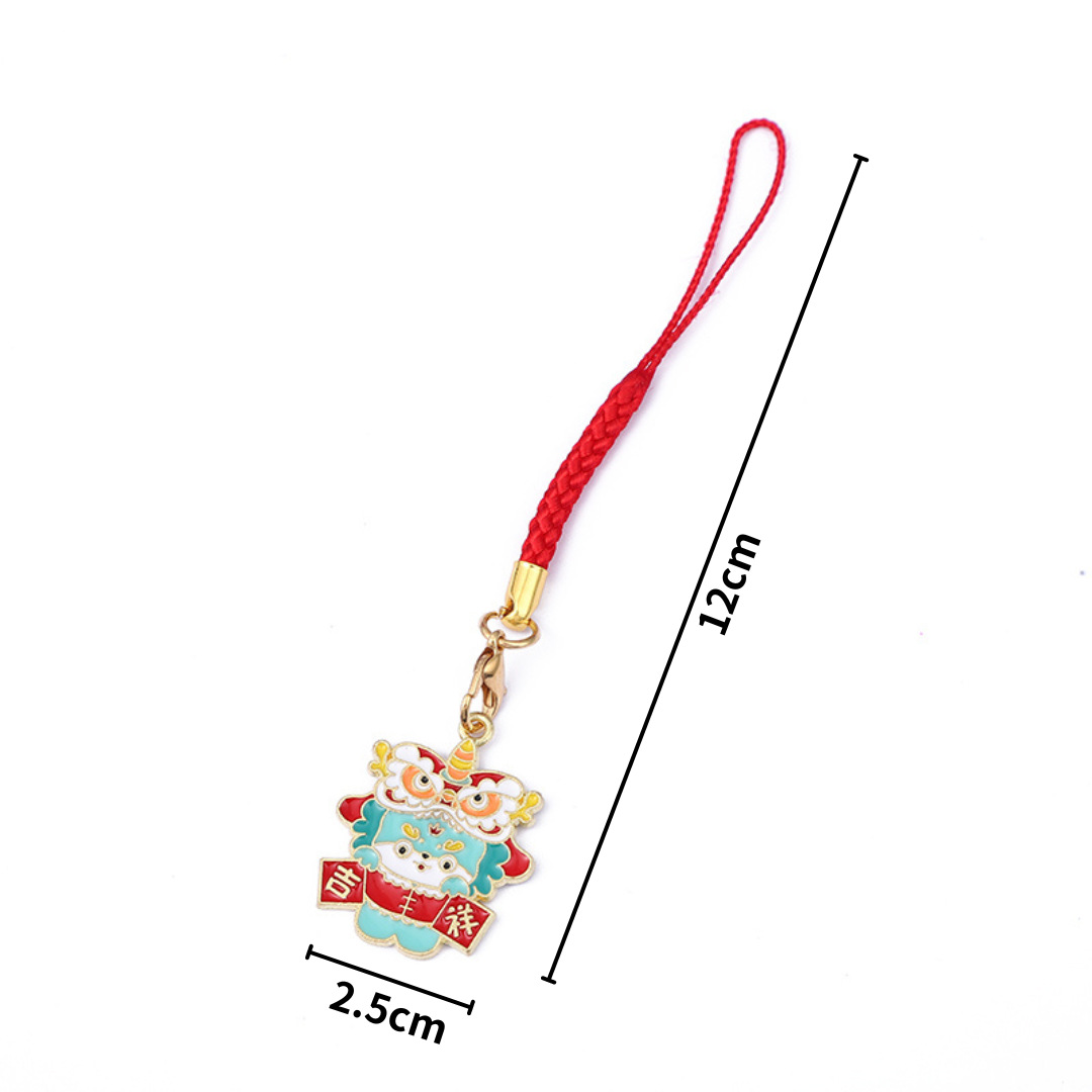 Móc khoá dây đỏ hình rồng