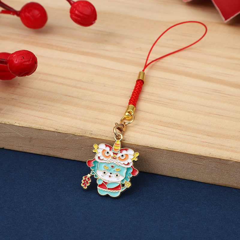 Móc khoá dây đỏ hình rồng