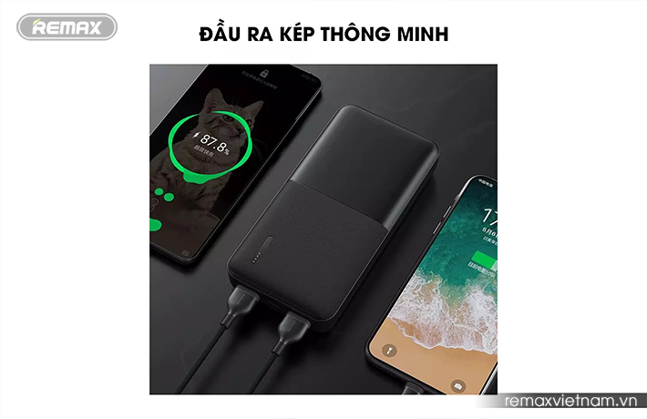 Pin sạc dự phòng 20000mAh Remax RPP-136 thông minh