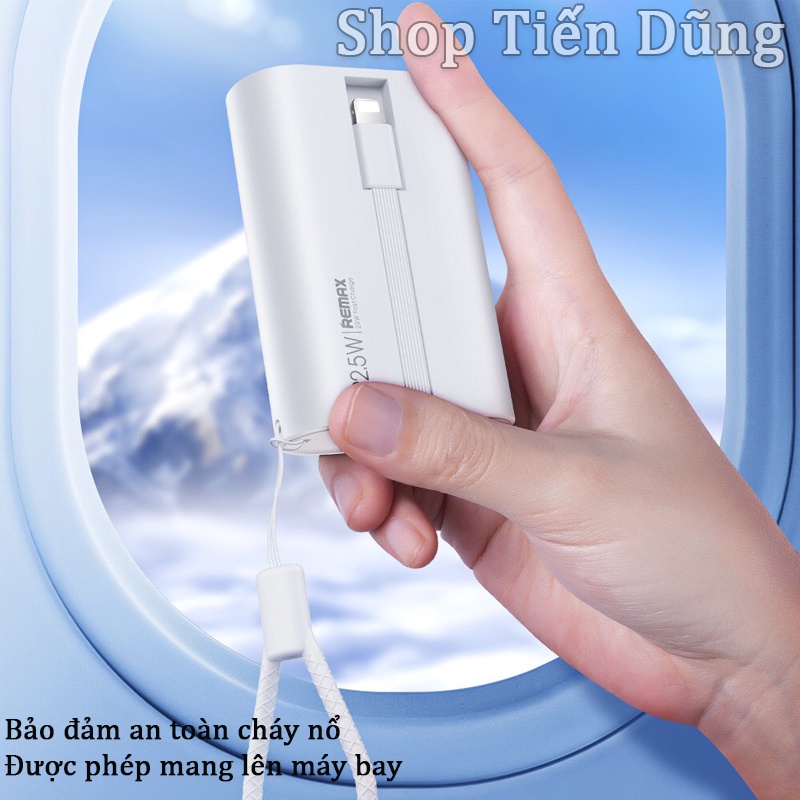 Pin sạc dự phòng nhanh 20w Remax RPP 572 dung lượng 10000mAh kèm 2 dây sạc và dây treo siêu nhỏ gọn Super 20W+22.5W PD+Q | Shopee Việt Nam