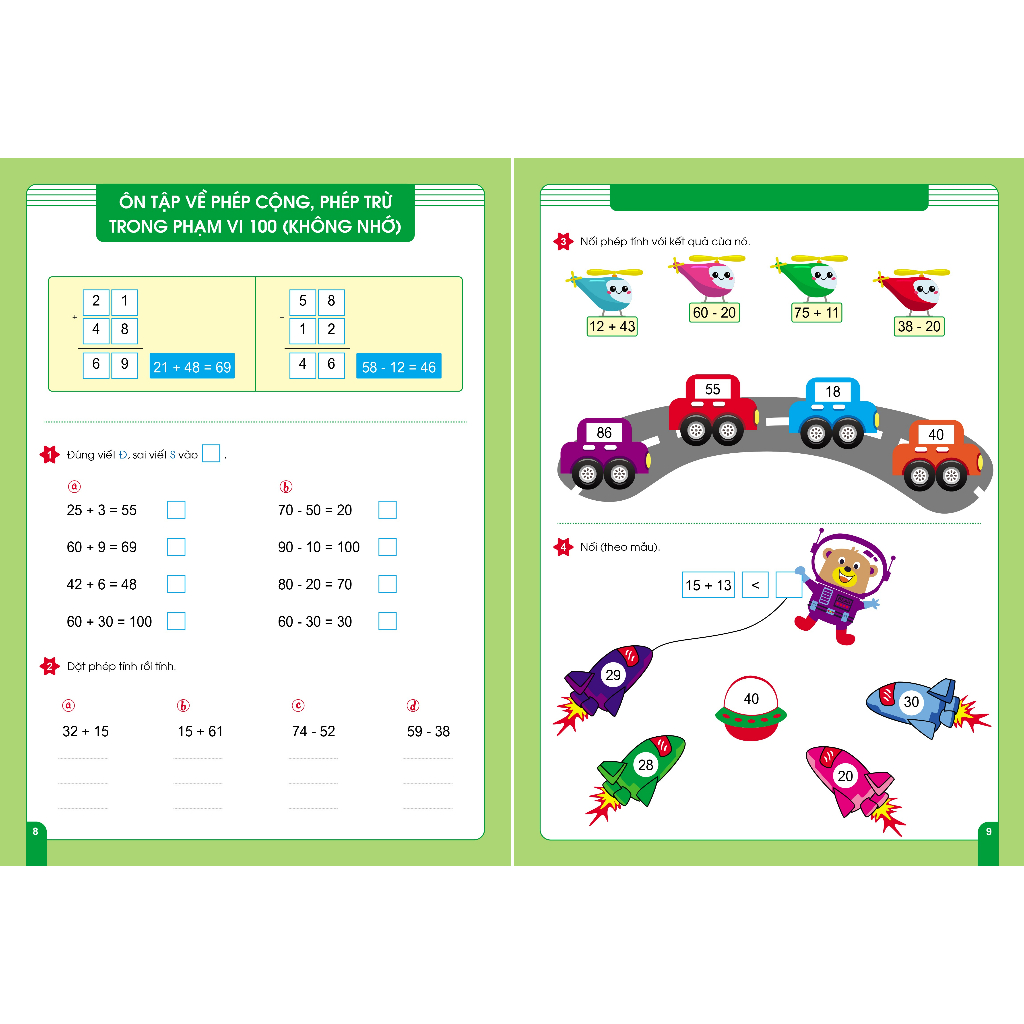 Sách Rèn Kĩ Năng Cộng Trừ Trong Phạm Vi 100 (Không Nhớ Và Có Nhớ) Dành Cho Bé Từ 6 - 7 Tuổi Sách Rèn Kĩ Năng Cộng Trừ Trong Phạm Vi 100 (Không Nhớ Và Có Nhớ) Dành Cho Bé Từ 6 - 7 Tuổi