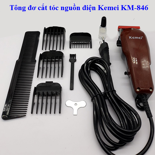 Tông đơ Cắt Tóc Nguồn điện Kemei KM-846 Tông đơ Cắt Tóc Nguồn điện Kemei KM-846