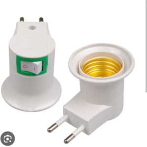 Bóng đèn Tròn E27 DSY/ EST 18W/ 15W/ 12W/ 9W/ 7W/ 5W Sáng Vàng/ Trắng và Đui Đèn E27 Có Công Tắc, Phích Cắm Tròn- HDDT - Đui Đèn E27 Có Công Tắc, Phích Cắm Tròn