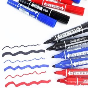 Bút Lông (loại Rẻ) Màu Xanh, đỏ, Đen - Màu Đỏ