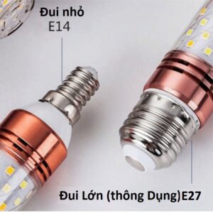 Bóng Đèn led bắp 3 chế độ ánh sáng 6W Đui E14 - E27 AC 220V - Đui Lớn E27 (thông dụng)