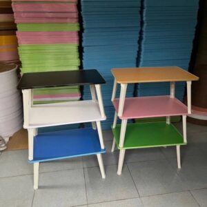 Bàn Sofa Mặt Gỗ Chân Nhựa Gấp Gọn 4 Chân Chắc Chắn - Bàn Chữ Nhật