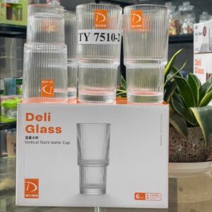 Bộ 6 Ly/Cốc thủy cao cấp Vân Sọc Ngấn 293ml TY7510-2///DL