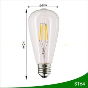 Bóng Đèn led Edison 4W Vỏ Trong hoặc trà ánh Sáng Vàng ST64 / A60 (Bóng Lớn) / G45 (Tròn Nhỏ) - ST64