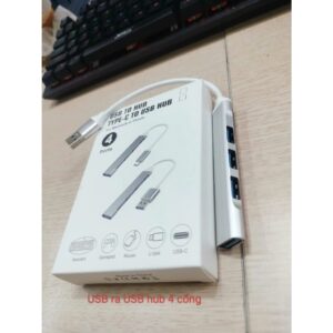 Hub/ Bộ Chia Type-C/ USB Ra 4 Cổng USB 3.0 Trắng Vỏ Nhôm và Hub Chia 4/7 Cổng Usb Có Công Tắc - USB Ra 4 Cổng USB 3.0 Nhôm