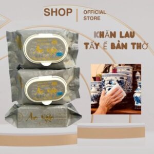Nước Lau Bàn Thờ Tinh Dầu Thảo Mộc 500ML và Khăn Ướt Lau Bàn Thờ An Yên-Hương Trầm 17x21cm 33 tờ - Gói Khăn Lau Bàn Thờ