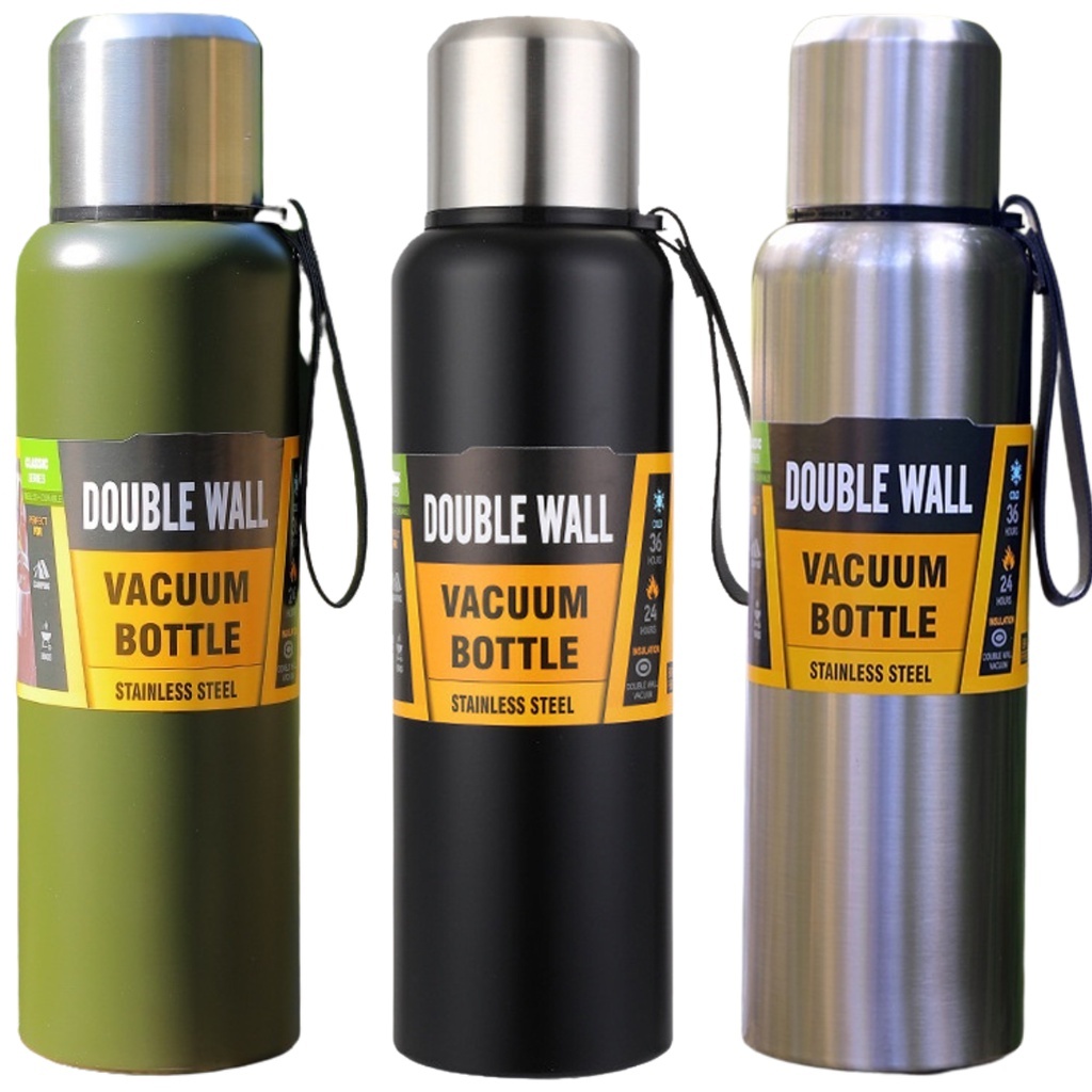 Bình giữ nhiệt nắp bạc Vacuum Bottle dung tích 750ml/1000ml/1500ml.