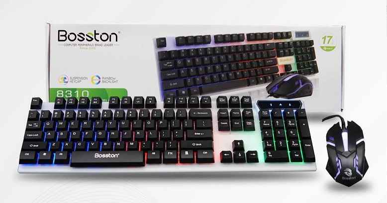 Combo bàn phím led giả cơ &chuột bosston 8310 - Phụ kiện Tuấn Lê