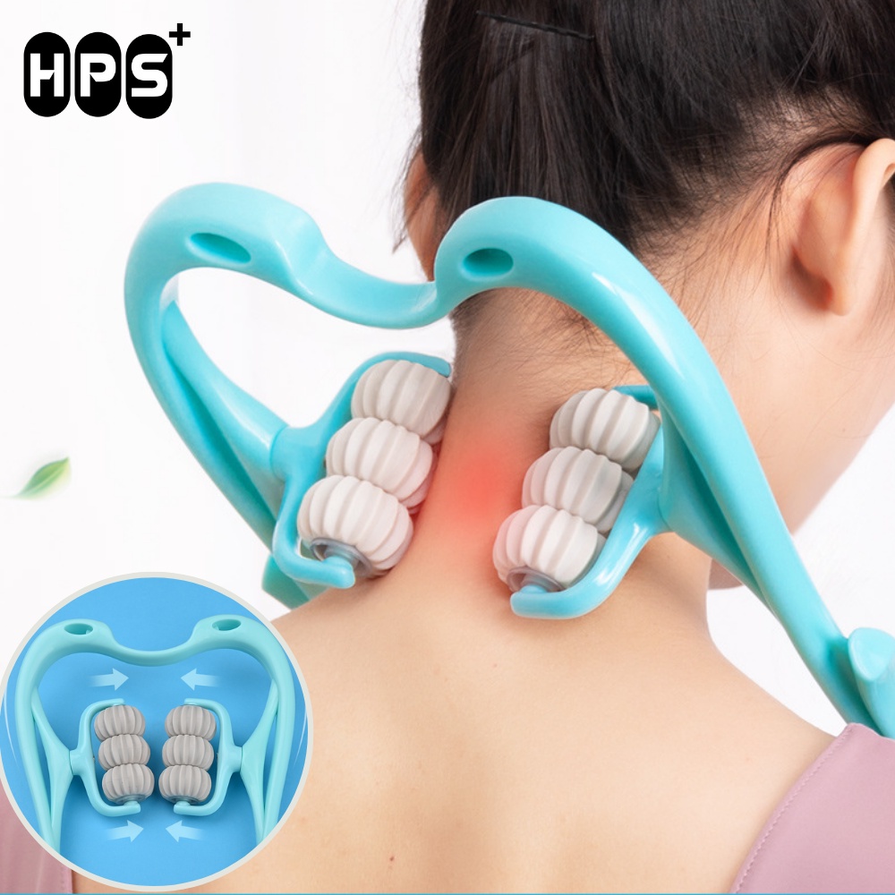 Dụng cụ massage cổ vai gáy 6 bi tròn silicon giúp giảm mỏi hiệu quả, Gậy mát xa cổ vai, thiết bị xoa bóp đa chức năng | Shopee Việt Nam