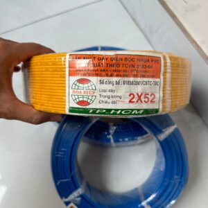 Dây điện đôi Hòa Hiệp 2x52/ 32/ 24 Tim Cuộn 90 Mét Và Lẻ 1 Mét - Cuộn 90 Mét 2x52 tim