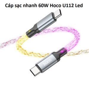 Cáp sạc nhanh 60W Hoco U112 Led///DL