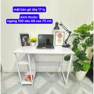 Bàn làm việc, bàn học mặt bàn dày 17ly (trắng). hàng đặt trong ngày