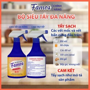 Cặp Siêu Tẩy Đa Năng Famos 6in1. 2 chai 1000ml